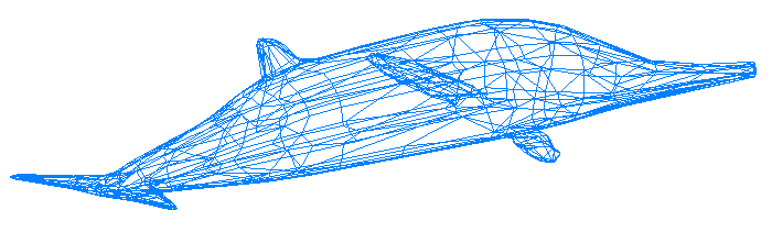 Dolphin Wireframe: Coordinate Interpolator Morphing